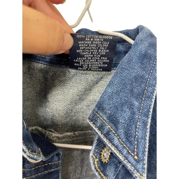 Carters Vintage Denim Blue Jacket Trucker Toddler Size 4 - Picture 4 of 10